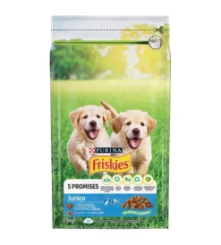 New Crocchette per cani purina "junior" cuccioli di tutte le taglie con pollo e verdure 1,5 kg Alimenti Secco Cane