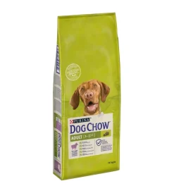 Purina Alimenti Secco Cane|Crocchette per cani "dog chow" adulto di tutte le taglie con agnello 14 kg