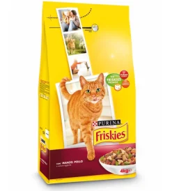 Friskies Alimenti Secco Gatto|Crocchette per gatto adulto "vitality" con manzo, pollo e verdure , 4kg - purina