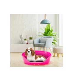 Hot Cuccia da interno per cani e gatti "siesta deluxe 6" fucsia, 70,5x52x23,5 cm - Cuscini E Brandine