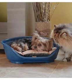 Best Cuccia da interno per cani e gatti "siesta deluxe 2" blu, 49x36x17,5 cm - Cuscini E Brandine