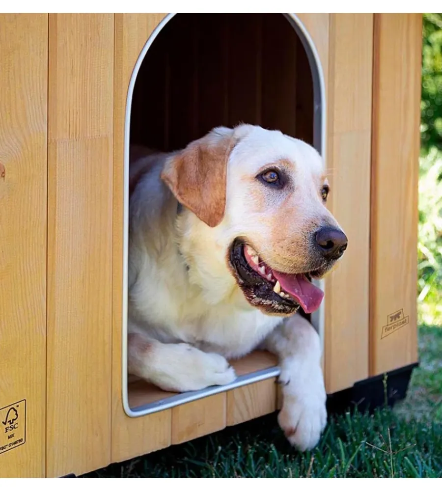 Cucce E Accessori Relativi-Ferplast Cuccia per cani da esterno "domus extra large" in pino nordico 89,5x111,5x90 cm