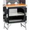 Best Cucina da campeggio pieghevole "azabache cube" in alluminio e poliesetere grigio 1 scomparto 65x45x58/81 cm Campeggio