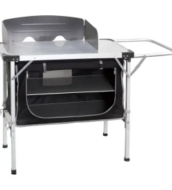 Campeggio-Brunner Cucina da campeggio pieghevole "chuck box ng" in alluminio e poliestere nero 1 scomparto 90x50x82 cm