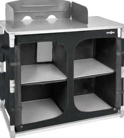 Campeggio-Brunner Cucina da campeggio pieghevole "azabache daily ct" in alluminio e poliestere grigio 2 scomparti 102x50,5x84 cm