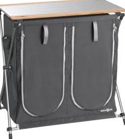 Campeggio-Brunner Cucina da campeggio pieghevole "razor ultralight ct" in alluminio e poliestere nero 2 scomparti 80x46x82 cm