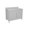 Barbecue|Cucina da esterno modulare solaria "modulo 4" in alluminio grigio chiaro 120x60x90 cm