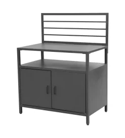 Clearance Cucina da esterno modulare "modulo 2" in alluminio nero 61,5x100x130 cm Barbecue