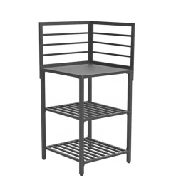 Ompagrill Barbecue|Cucina da esterno modulare "modulo 3" in alluminio nero 61,5x61,5x130 cm