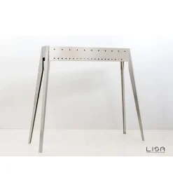 Lisa Barbecue|Cuocispiedini a carbonella "miami 800" in acciaio inox  106x36x83 cm