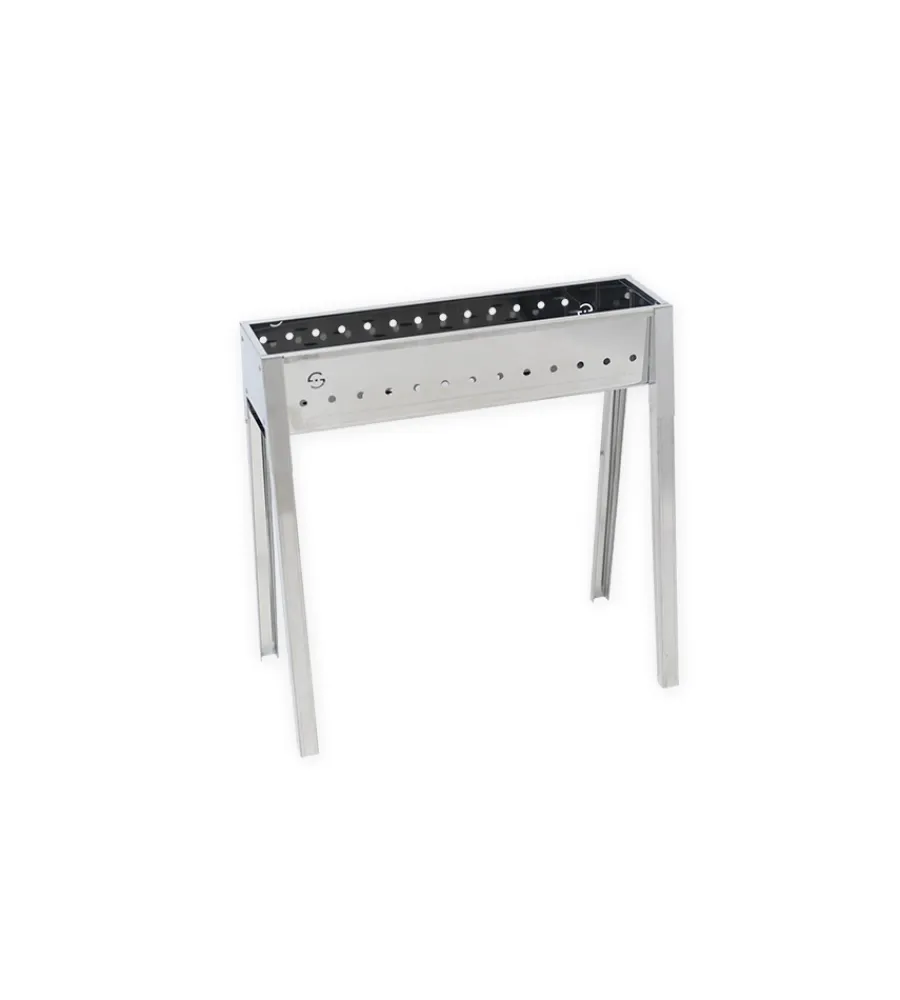 Barbecue-Lisa Cuocispiedini a carbonella "milano 50" in acciaio inox 50x32,5x49,5 cm