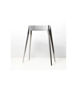 Barbecue-Lisa Cuocispiedini a carbonella "miami 500" in acciaio inox 60x36x83 cm