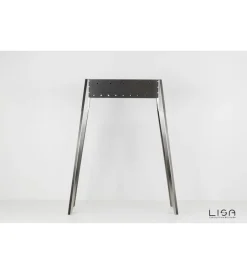 Barbecue-Lisa Cuocispiedini a carbonella "miami 500" in acciaio inox 60x36x83 cm