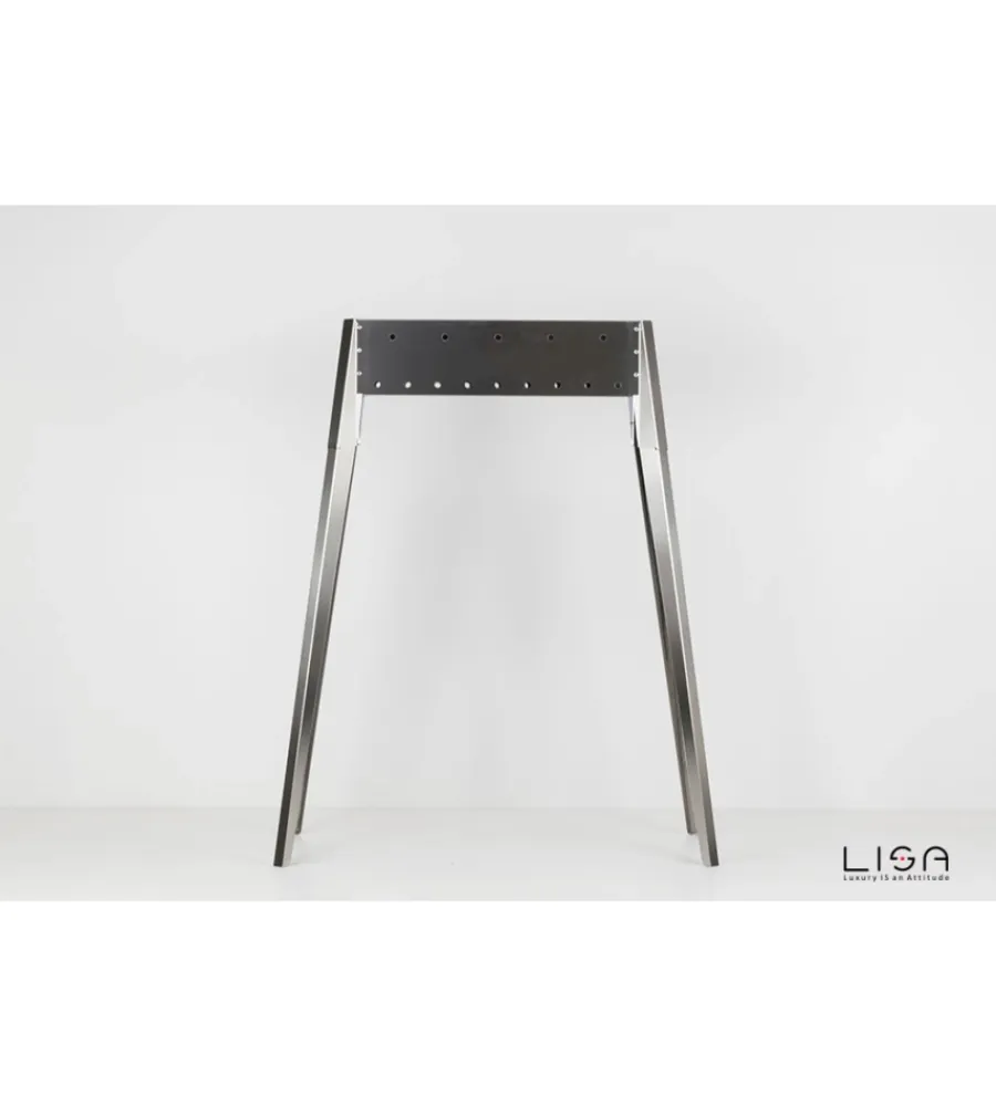 Barbecue-Lisa Cuocispiedini a carbonella "miami 500" in acciaio inox 60x36x83 cm