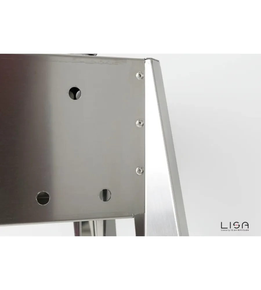 Barbecue-Lisa Cuocispiedini a carbonella "miami 500" in acciaio inox 60x36x83 cm