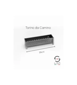 Lisa Barbecue|Cuocispiedini "torino camino" in ferro alluminato 39x16x13,5 cm