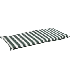 Mobili Da Giardino E Accessori|Cuscino per panchina da esterno con fantasia a righe verdi, 111x45xh2.5 cm