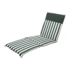 Mobili Da Giardino E Accessori|Cuscino per sdraio da esterno a righe verdi, 57x185x2,5 cm