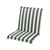 Mobili Da Giardino E Accessori|Cuscino per sedia da esterno a righe verdi, 39x37xh2.5 cm