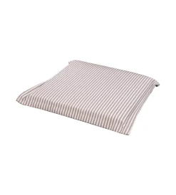 Mobili Da Giardino E Accessori|Cuscino per sedia da esterno con fantasia a righe ecru, 38x38xh2.5 cm