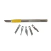 Cutter E Forbici- Cutter di precisione in alluminio con 6 lame intercambiabili