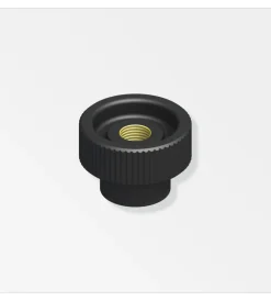 Ferramenta Per Mobili E Infissi-Alfer aluminium Dadi zigrinati m5 pvc nero 4 pezzi.