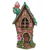 EuroGarden Illuminazione Per Esterno|Decorazione casetta solare da giardino con illuminazione led bianco caldo, 14x11x26 cm