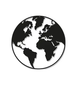 Clearance Decorazione in metallo da muro "world map", diametro 39,5 cm Decorazione Pareti