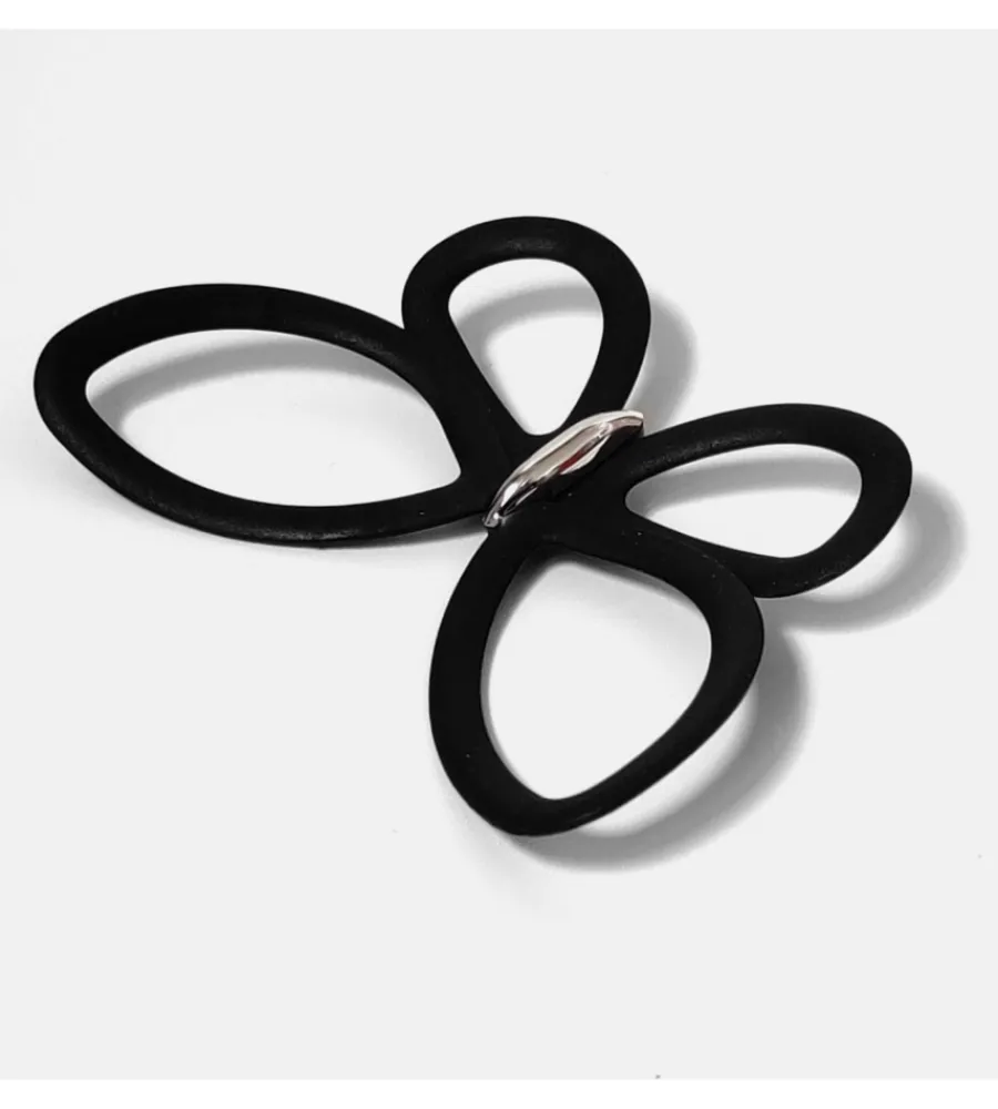 Decorazione Pareti|Decoro murale 3d "black metal butterflies"