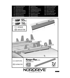 New Deflettore aero kargo-plus kp11 - 110 cm  n11058 Portaggio
