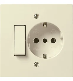 Serie Civili- Deviatore 1p 10ax + presa p30 avorio mascot