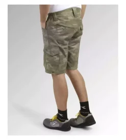 Hot bermuda da lavoro poly camo grigio camouflage, tg. m Pantaloni|Pantaloni
