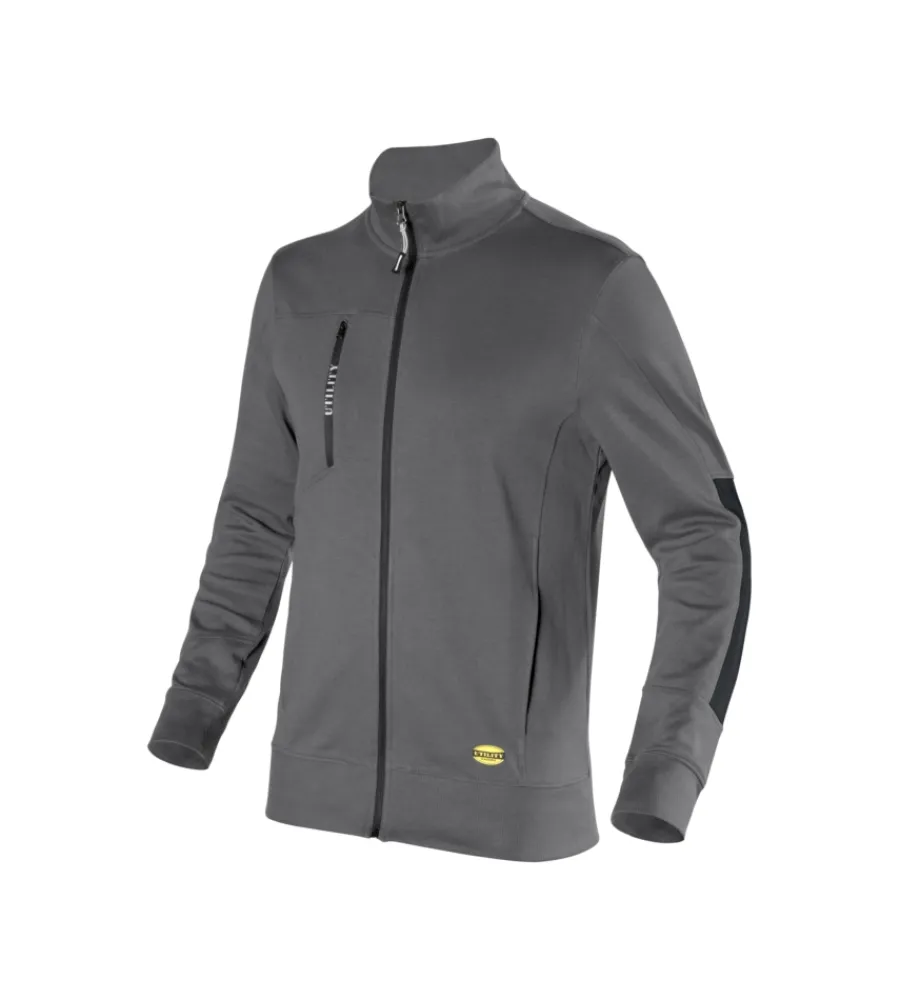 Maglie E Felpe|Maglie E Felpe-Diadora felpa da lavoro sweatshirt zip grigio, tg l
