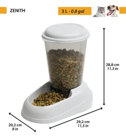 Ferplast Ciotole|Distributore di crocchette per cani e gatti 3 lt - zenith blu -