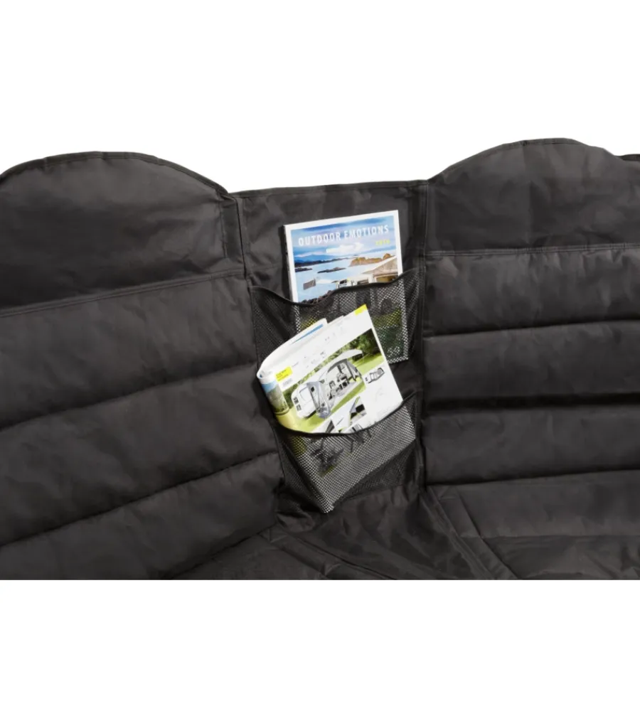New Divano 2 persone da campeggio "action sofa rendez-vous" in alluminio e poliestere nero 147x65x44/99 cm Campeggio