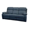 Best Divano 3 posti "annika" con recliner manuale in tessuto blu, 198x93x101 cm Divani