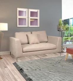 Divani- Divano 2 posti bellahome "camilla" beige 170x104x89 cm