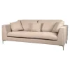 BellaHome Divani|Divano 3 posti "camilla" beige 222x104x56,5 cm