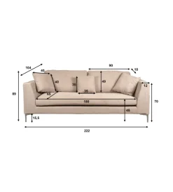 BellaHome Divani|Divano 3 posti 
