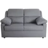 Online Divano 2 posti "firenze" grigio tessuto sfoderabile e antimacchia, 150x95x93 cm Divani
