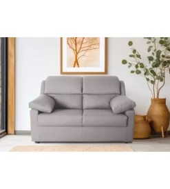 BellaHome Divani|Divano 2 posti "firenze" beige tessuto sfoderabile e antimacchia, 150x95x93 cm