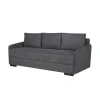 BellaHome Divani|Divano 3 posti "gemini" grigio, 200x95x91 cm
