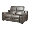 Clearance Divano 2 posti "giulia" con sistema relax, in ecopelle effetto invecchiato grigio 170x106x85 cm Divani
