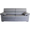 Outlet Divano 3 posti "venezia" grigio tessuto sfoderabile e antimacchia, 200x93x93 cm Divani