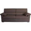 Divani-BellaHome Divano 3 posti "venezia" marrone tessuto sfoderabile e antimacchia, 200x93x93 cm