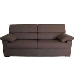 Divani-BellaHome Divano 3 posti "venezia" marrone tessuto sfoderabile e antimacchia, 200x93x93 cm