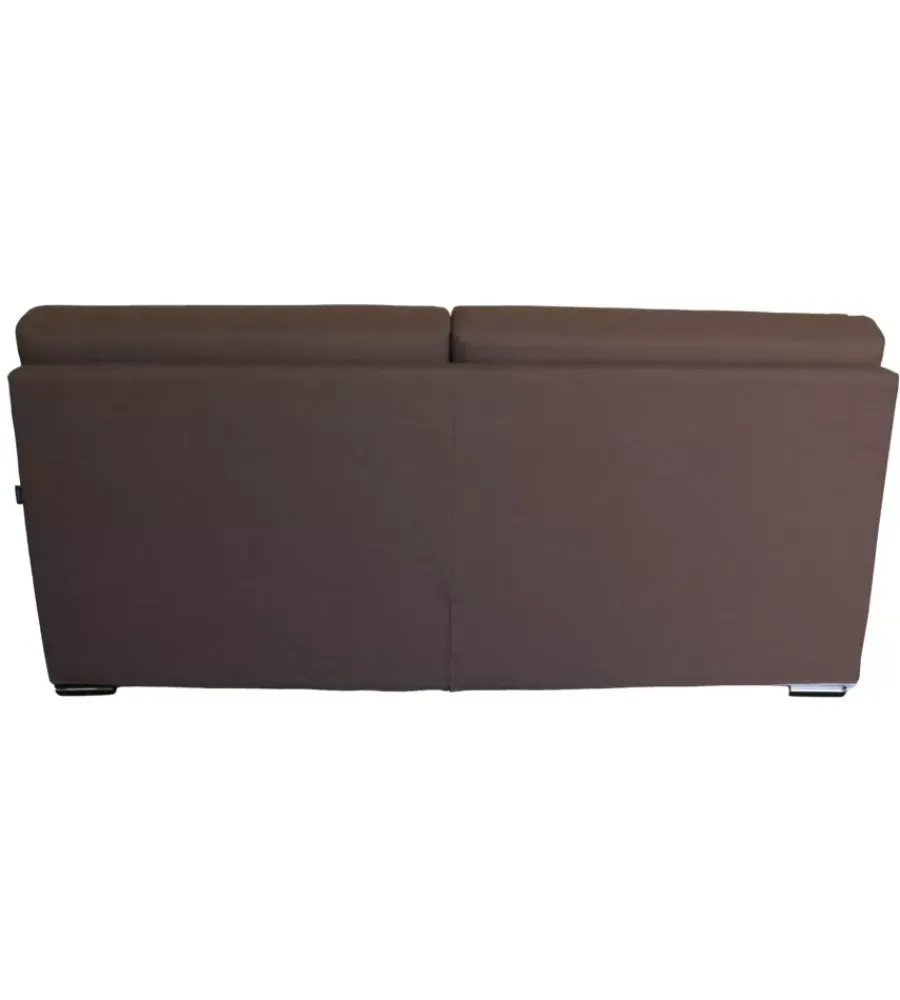 Divani-BellaHome Divano 3 posti "venezia" marrone tessuto sfoderabile e antimacchia, 200x93x93 cm