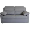 Divani-BellaHome Divano 2 posti maxi "firenze" grigio tessuto sfoderabile e antimacchia, 170x95x93 cm