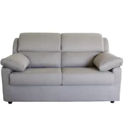 Divani-BellaHome Divano 2 posti maxi "firenze" grigio tessuto sfoderabile e antimacchia, 170x95x93 cm