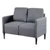 Hot Divano 2 posti "poker" blu jeans, 135x81x90 cm Divani